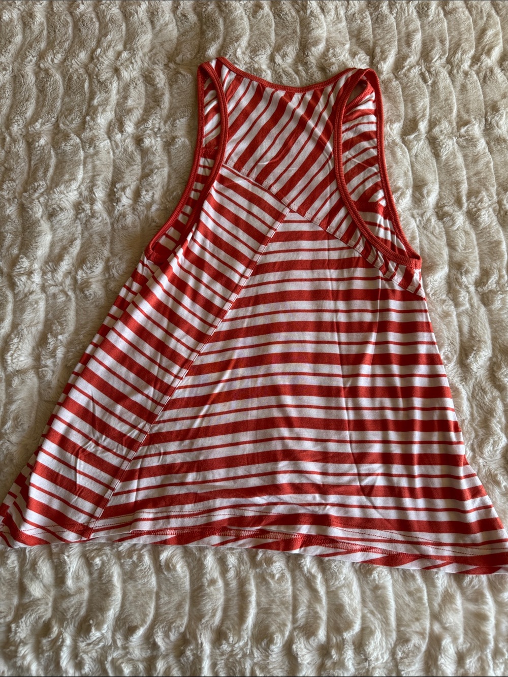 Jack by BB Dakota Orange & White Striped A-Line Tank - Picture 3 of 3